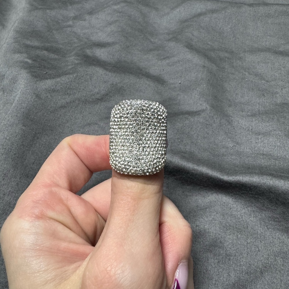 Michael Kors Silver Crystal Statement Ring - image 3